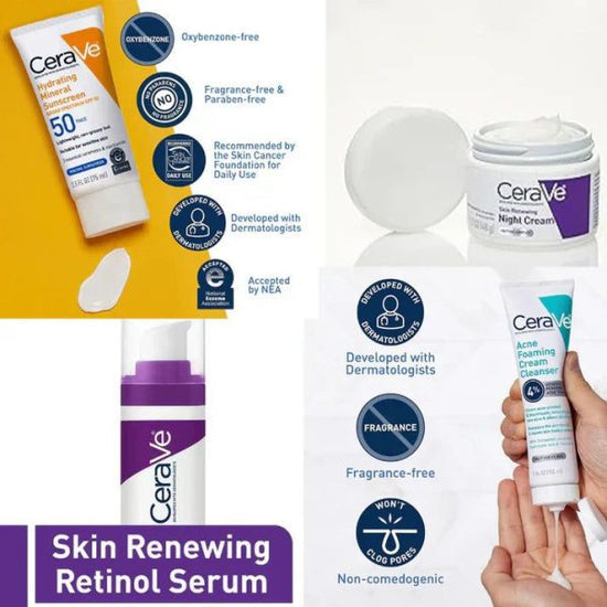 "4 in 1  CeraVe skin care kit – Natural Exfoliator for Smooth & Glowing Skin"